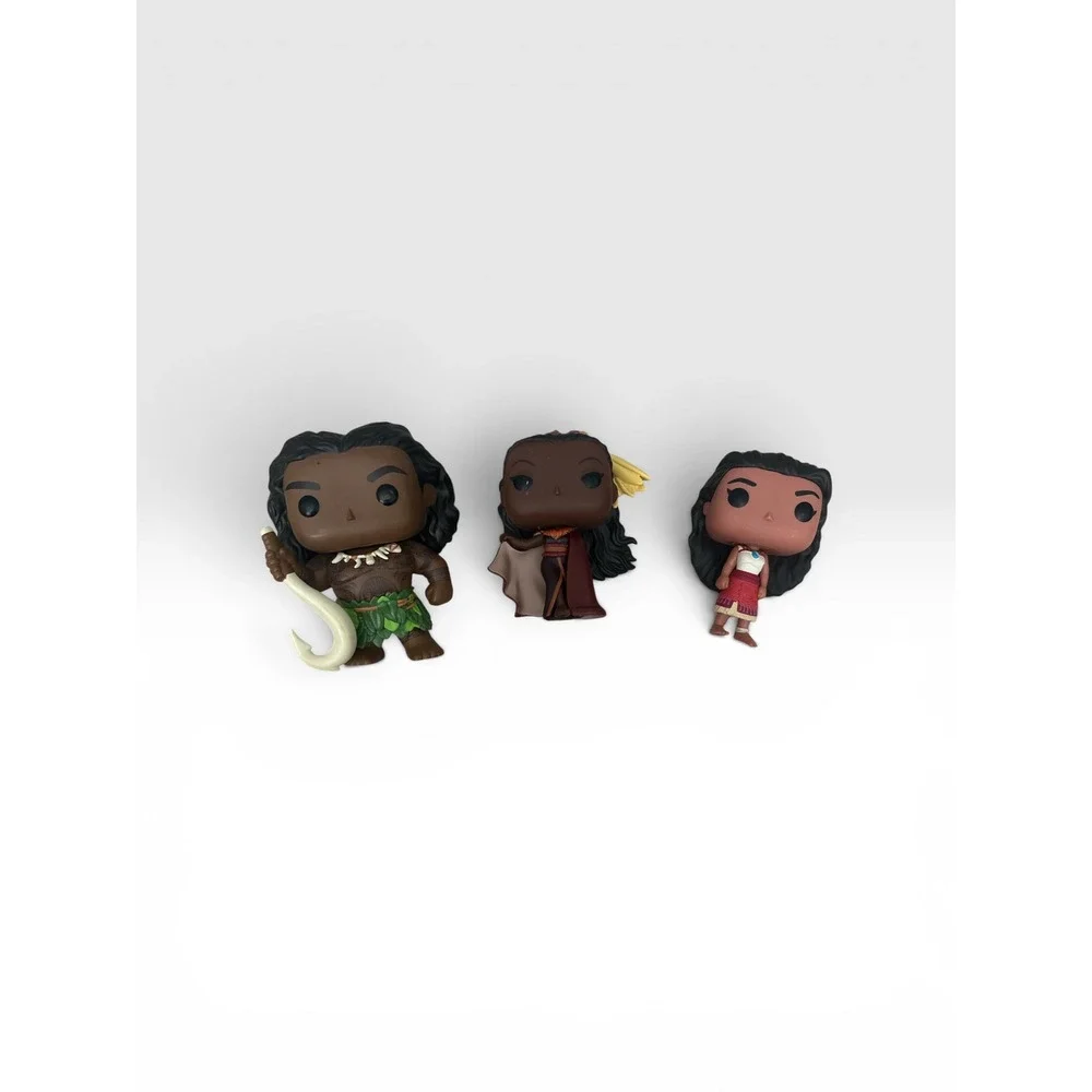 Funko Pop Disney Moana Lot of 3 Maui Gramma Tala Moana Vinyl Figures OOB